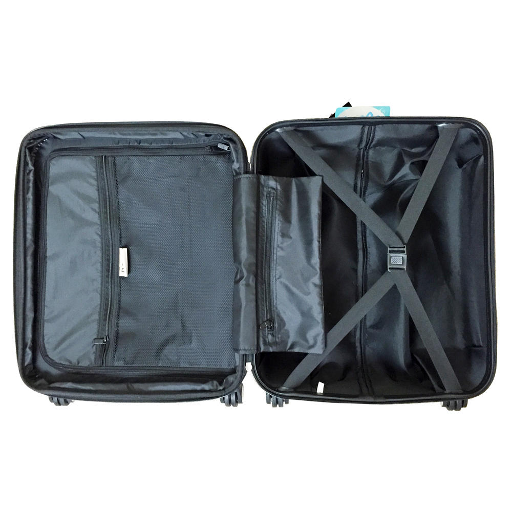 Karriage-Mate Carryon Travel Bag Rolling 4 Wheel Spinner Lightweight Luggage Case Black
