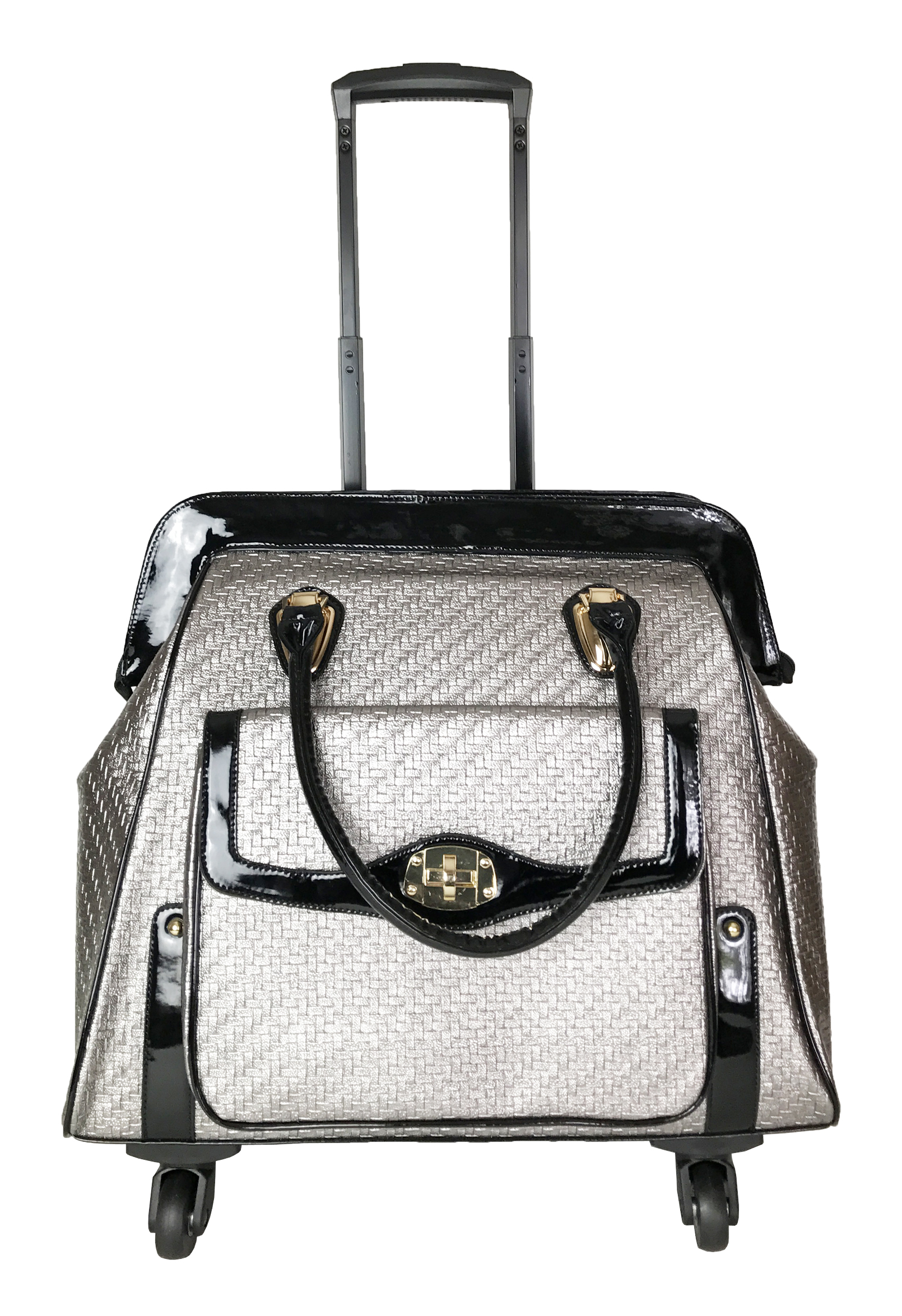 tote bag with spinner wheels