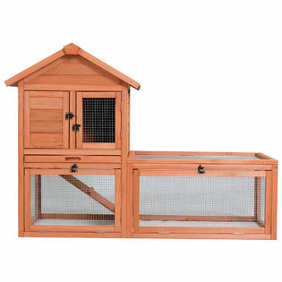 fir wood rabbit hutch