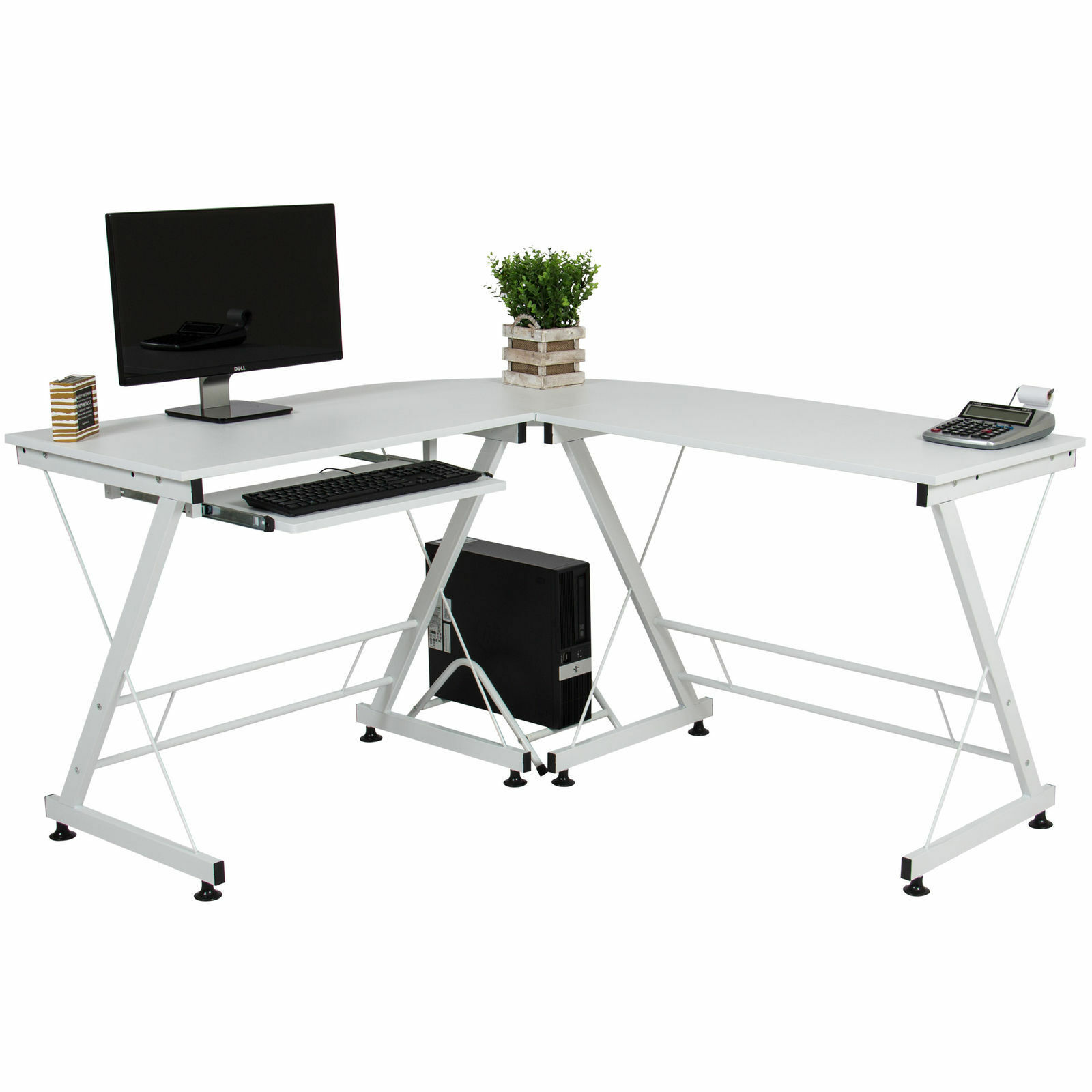Globe House Products Ghp 59 X55 X29 5 Mdf Steel Spacious L Shape Design Office Computer Desk Furniture,Easy Cheap Home Decor Ideas