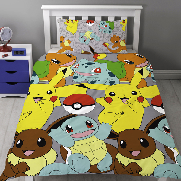 Official Pokemon Catch Reversible Single Or Double Duvet Cover