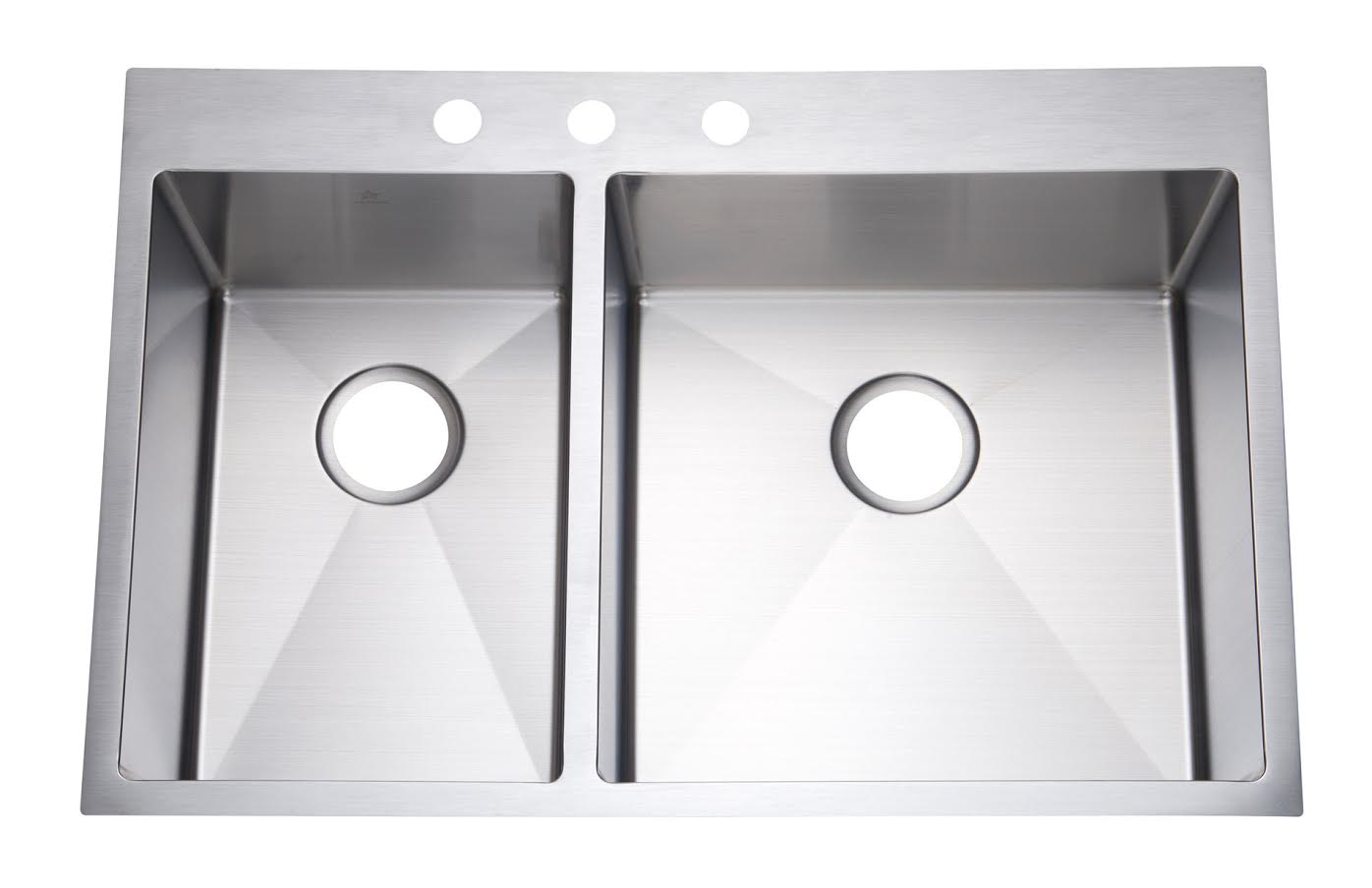 Starstar 33 Top Mount Drop In 30 70 Double Bowl Stainless Steel 16 Gauge Kitchen Sink