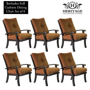 B00pwqs32y Heritage Outdoor Living Cast Aluminum Barbados Outdoor Patio Dining Chairs With Seat Cushions Set Of 6