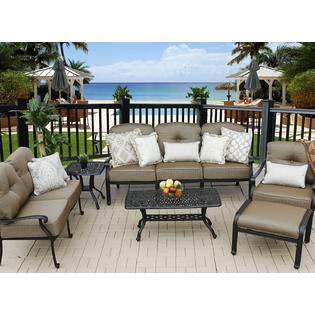 Heritage Outdoor Living B00q77gq12 Patio Garden 6pc Deep Seating Set With Sofa Loveseat Club Chair Ottoman Coffee Table End Table Cushions