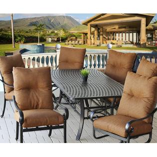 Heritage Outdoor Living B00pt6htke Tortuga Outdoor Patio 7pc Dining Set Series 5000 42 X 84 Rectangle Table Includes Cushions Antique Bronze Finish