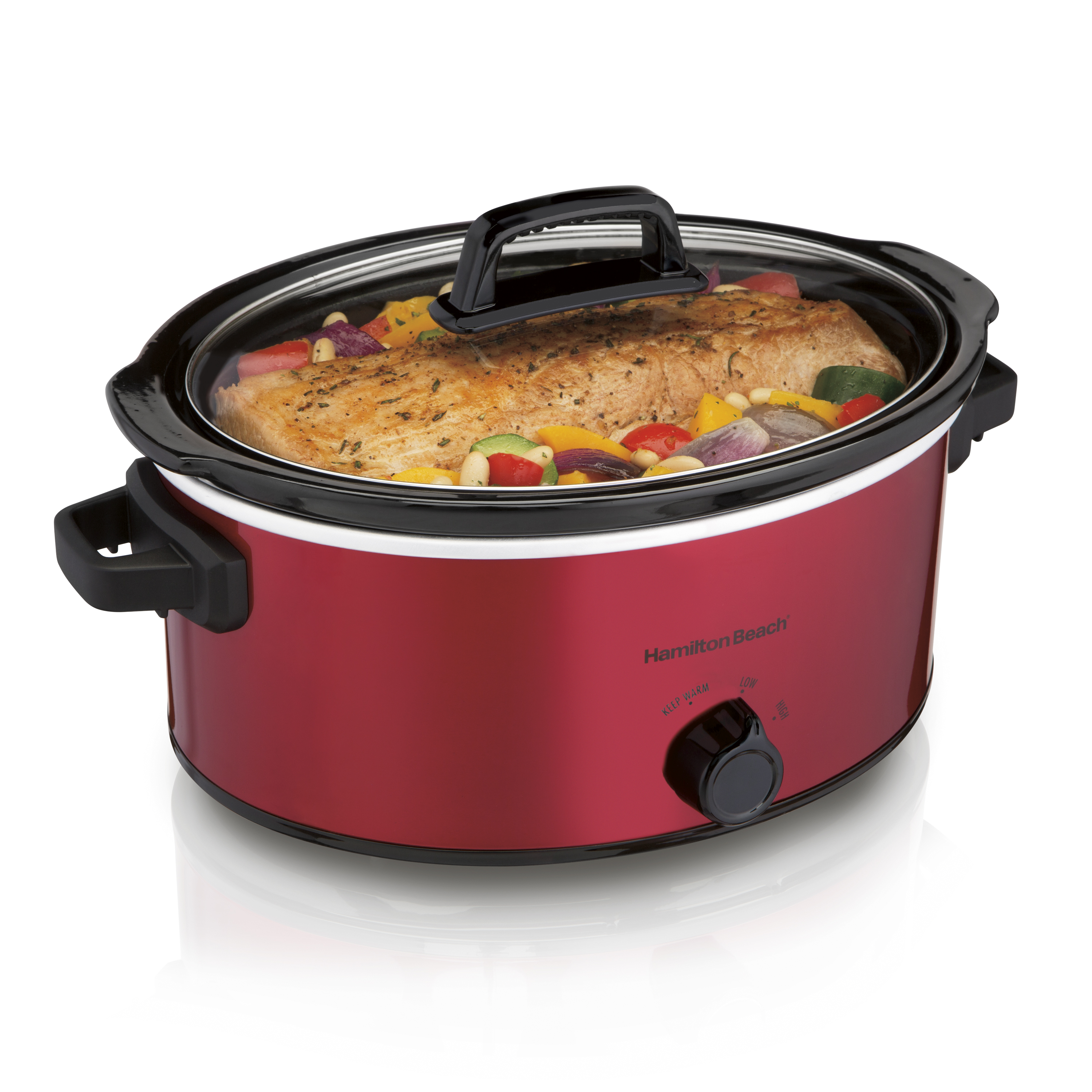 Hamilton Beach 4 Qt. Stainless Steel Slow Cooker with Built in