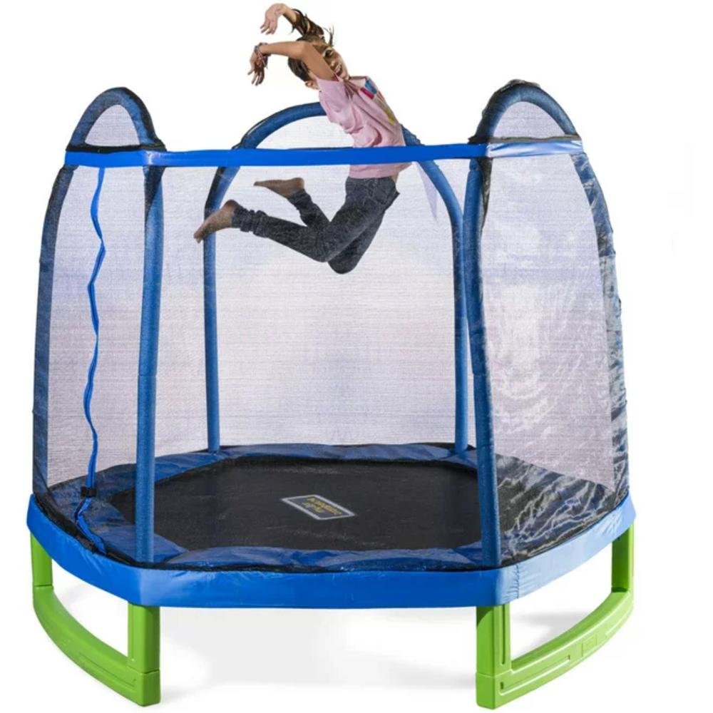 Sportspower Bounce Pro 7' My First Trampoline Hexagon (Ages 3-10) for Kids