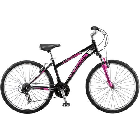 black and pink schwinn bike