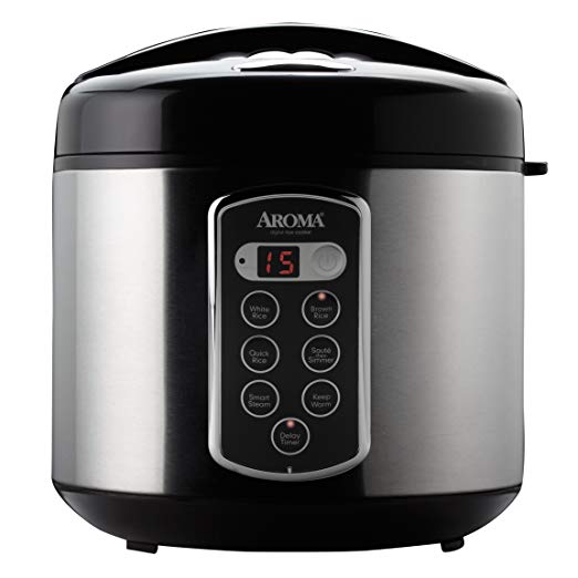 Aroma ARC-2000SB 20-Cup (Cooked) Sensor Logic Rice Cooker and Food Steamer
