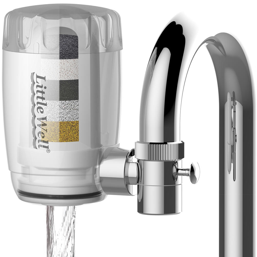 iSpring LittleWell Faucet Mount Water Filter with Innovative Multi-layer Filtration Technology