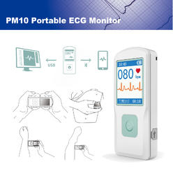 Contec Portable Color ECG EKG Machine PM10 Heart Beat Monitor,USB,Bluetooth,LCD,FDA