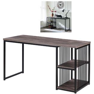 Odaof Home Office Computer Desk 55 Inch Writing Desk With 2 Storage Shelves On Left Or Right Stable Metal Frame Easy Assembly