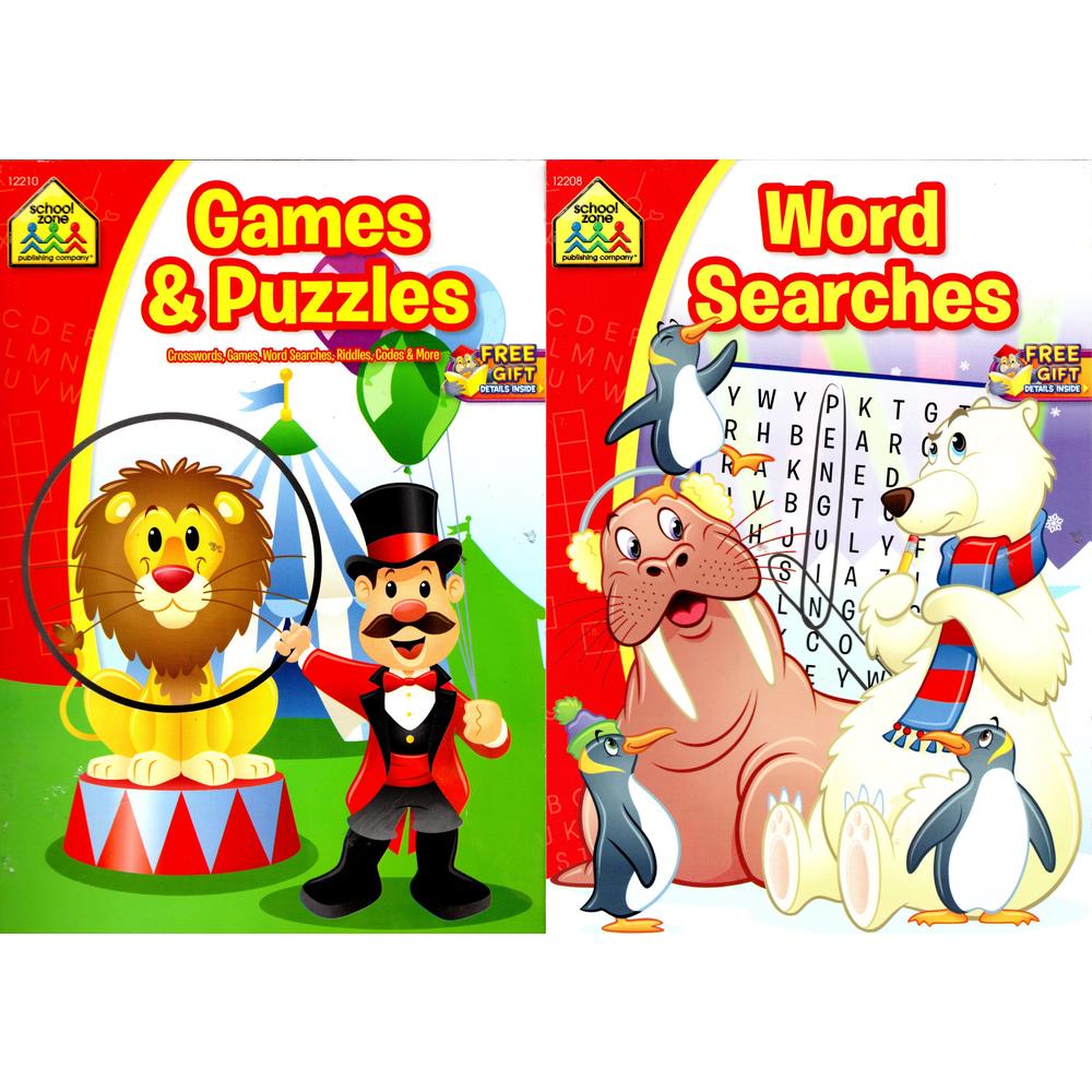 SchoolZone School Zone Word Searches and Games & Puzzles Children