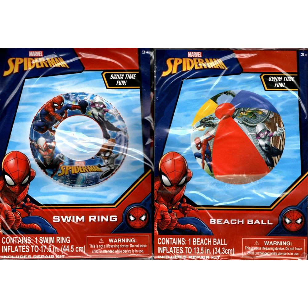 Marvel Spider-Man - Swim Ring 17.5`` + Swim Ball (Set of 2)