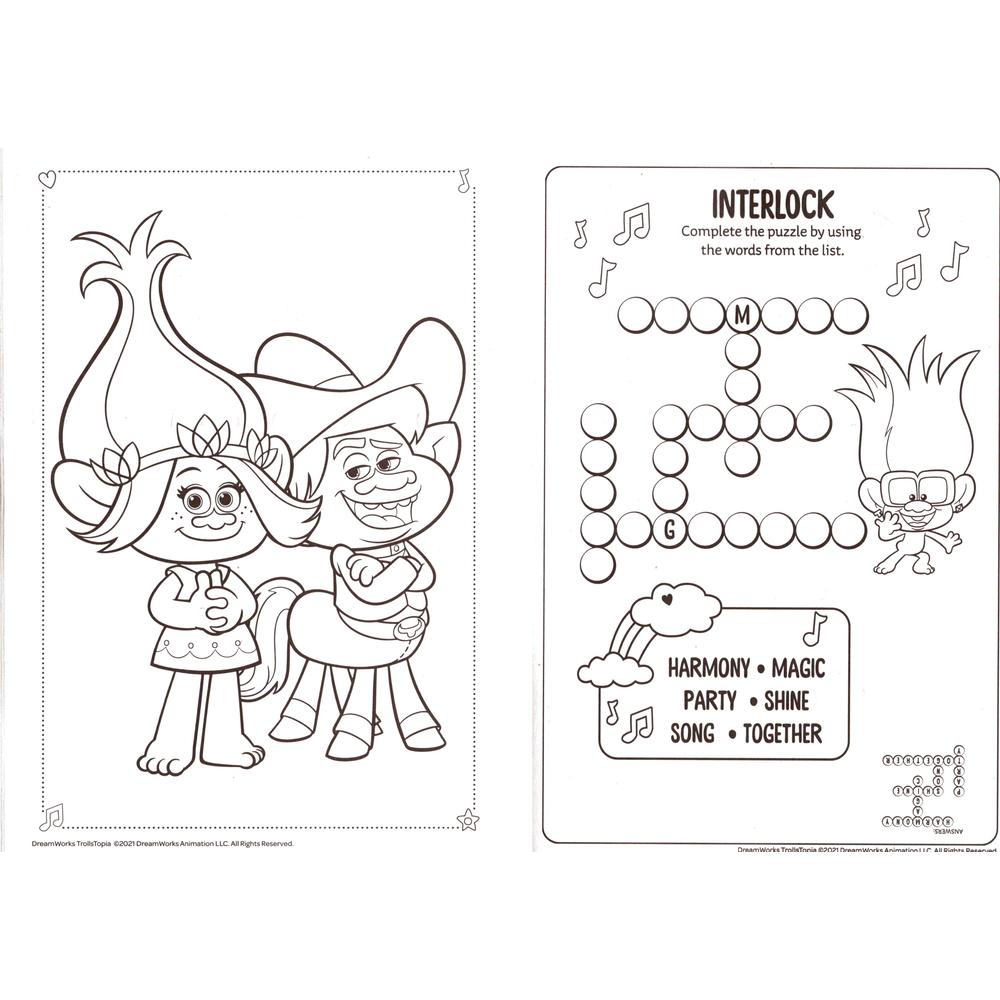 Dreamworks Trolls Jumbo Coloring & Activity Book + Award Stickers and