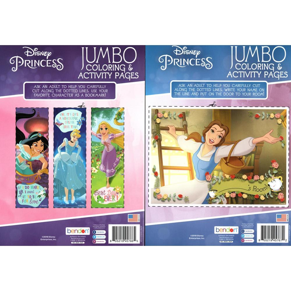 Disney Princess - Jumbo Coloring & Activity Book (Set of 2 Books)