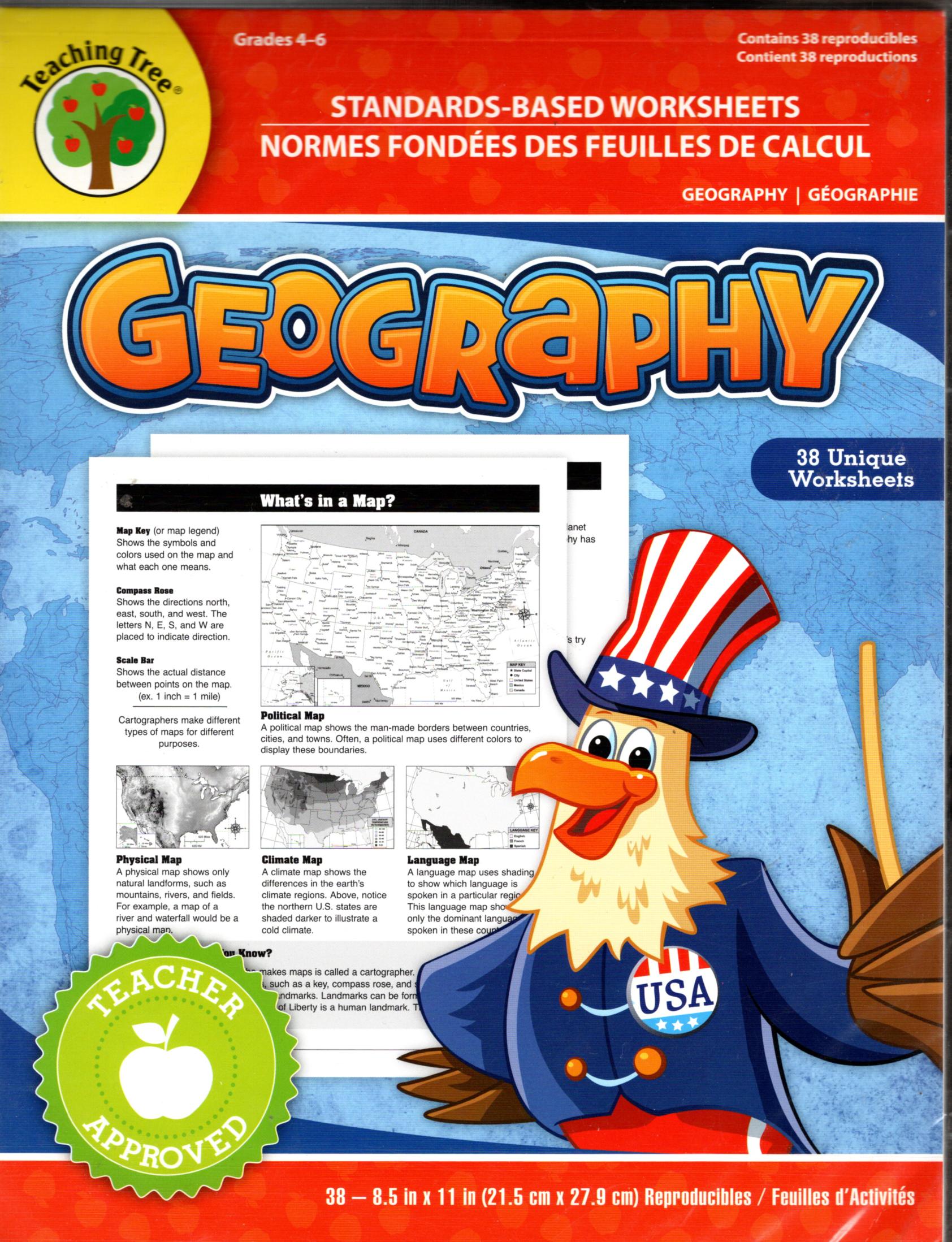 Teaching Tree Geography Worksheets Workbook Aligned with Standards