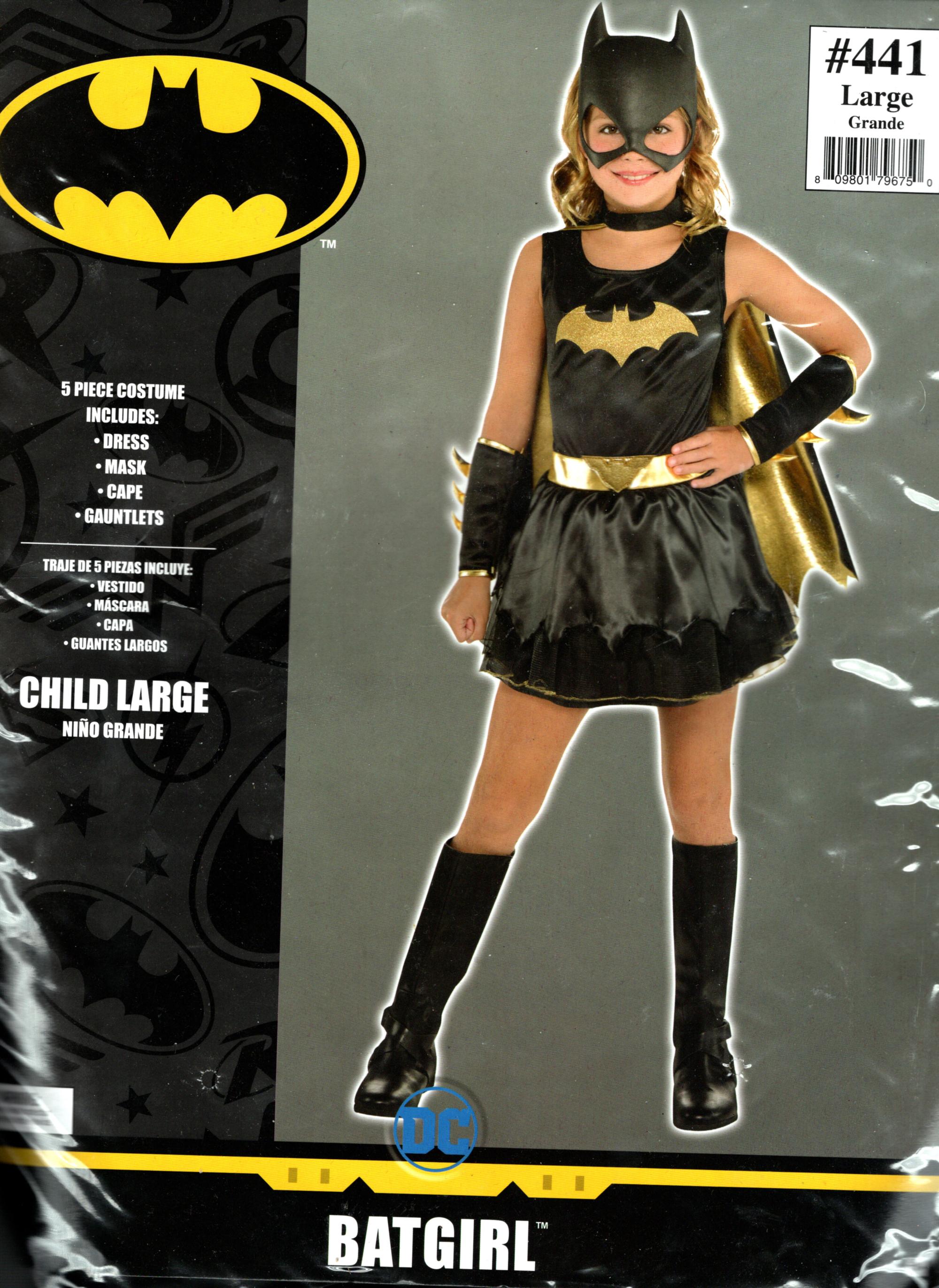 DC Comics Superhero Batman Batgirl Plus Size Halloween Costume, Dress