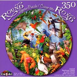 Cra-Z-Art Tropical Rain-Forest Treetop by John Francis - 350 Round Piece Jigsaw Puzzle