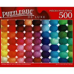 Puzzlebug Rainbow Balls of Yarn - 500 Pieces Deluxe Jigsaw Puzzle