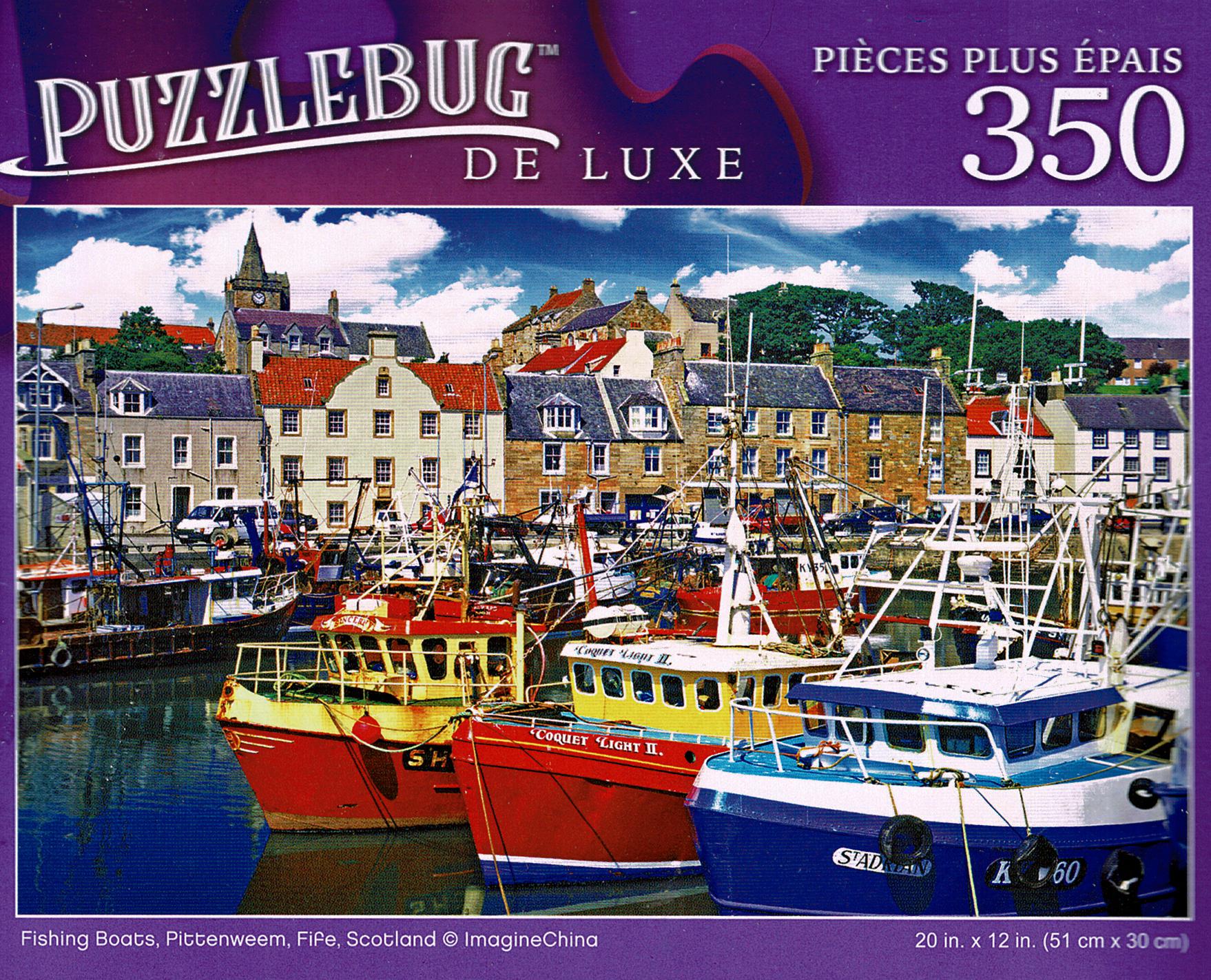 Puzzlebug Fishing Boats, Pittenweem, Fife, Scotland 350 Pieces Deluxe