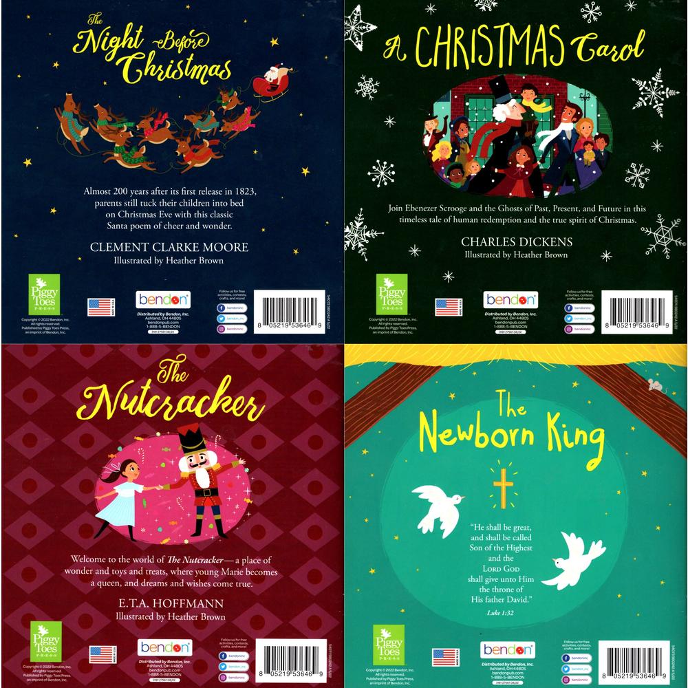 Bendon The Newborn King, The Nutcracker, The Night Before Christmas, A Christmas Carol - Children's Books