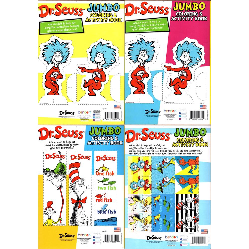 Dr. Seuss Enterprises Dr. Seuss Coloring & Activity Book (Set of 4 Books)