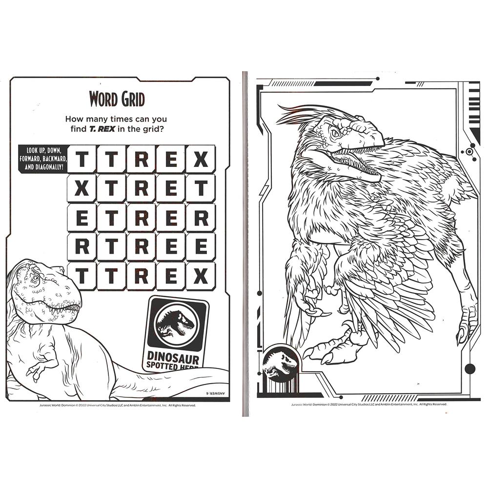 Universal Studios Jurassic World - Jumbo Coloring & Activity Book v2