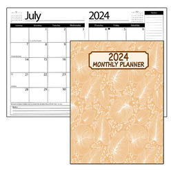 Pelican-Industrial 2024 Student Planner Calendar - Monthly Page Format - School College Agenda v35