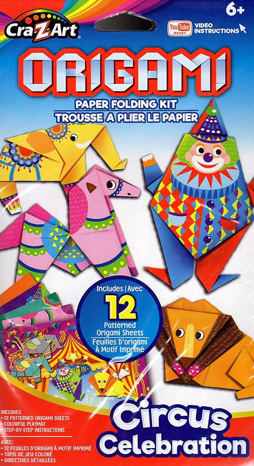 Beginners Origami Paper Folding Kit -  Ready Video Instructions -  Circus Celebration