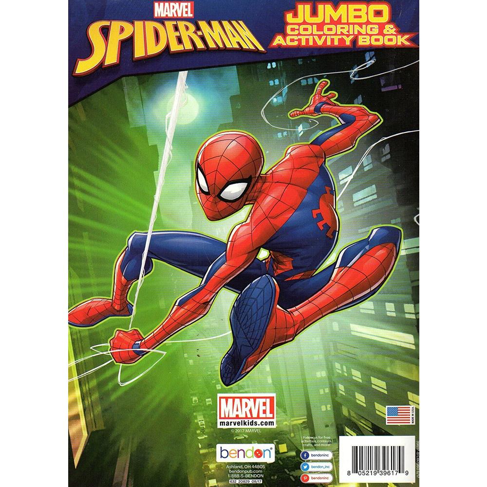 Coloring Book Marvel Spider-Man Jumbo Coloring and Activity Book (Set ...