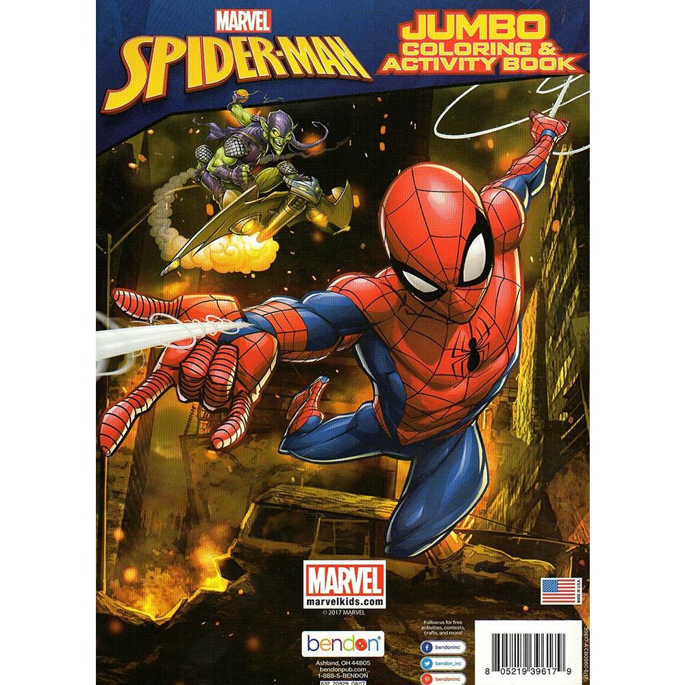 Coloring Book Marvel Spider-Man Jumbo Coloring and Activity Book (Set ...