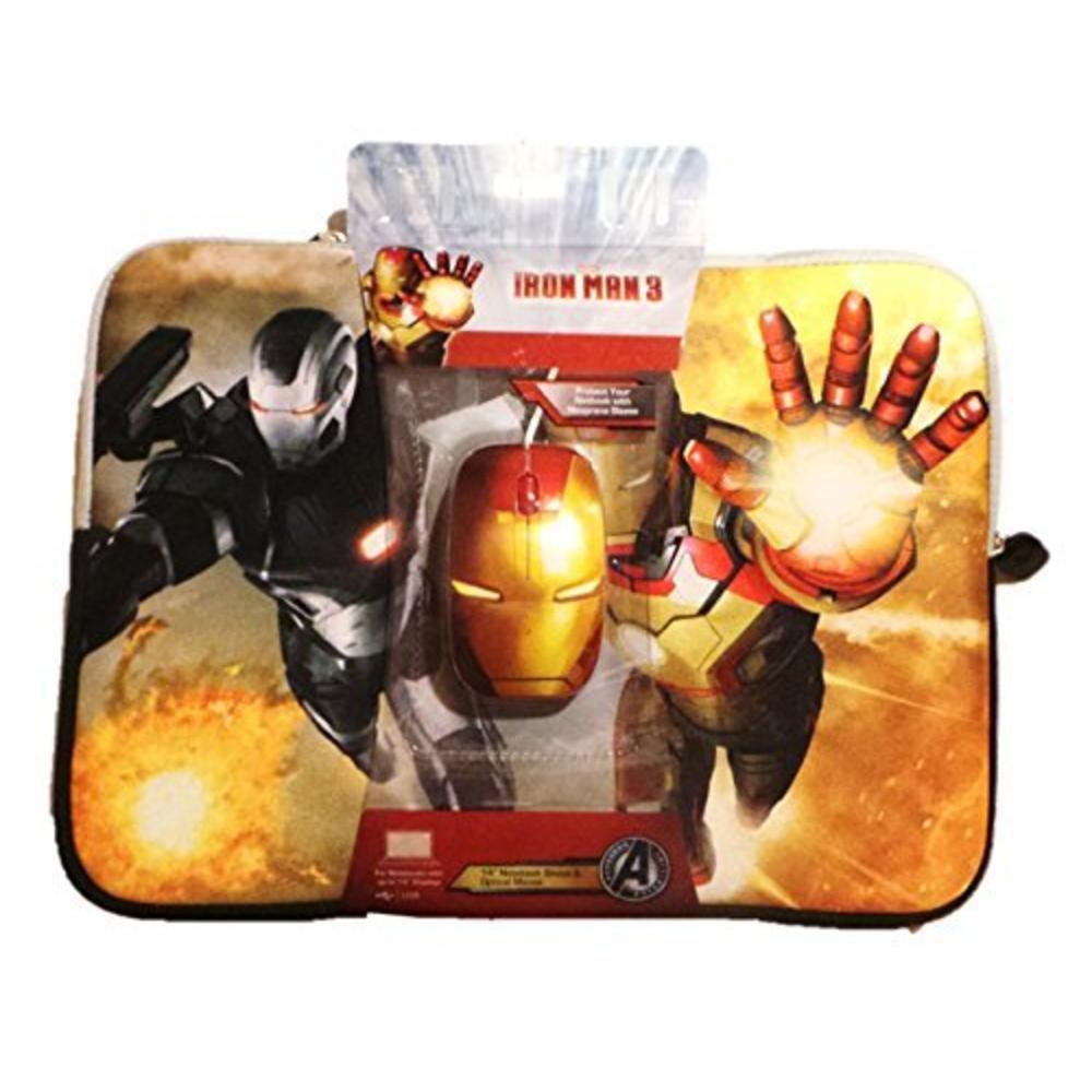 Sakar Iron Man 3 Neoprene Sleeve with Optical Mouse Fits Up to 14 Inch Notebook or Tablet