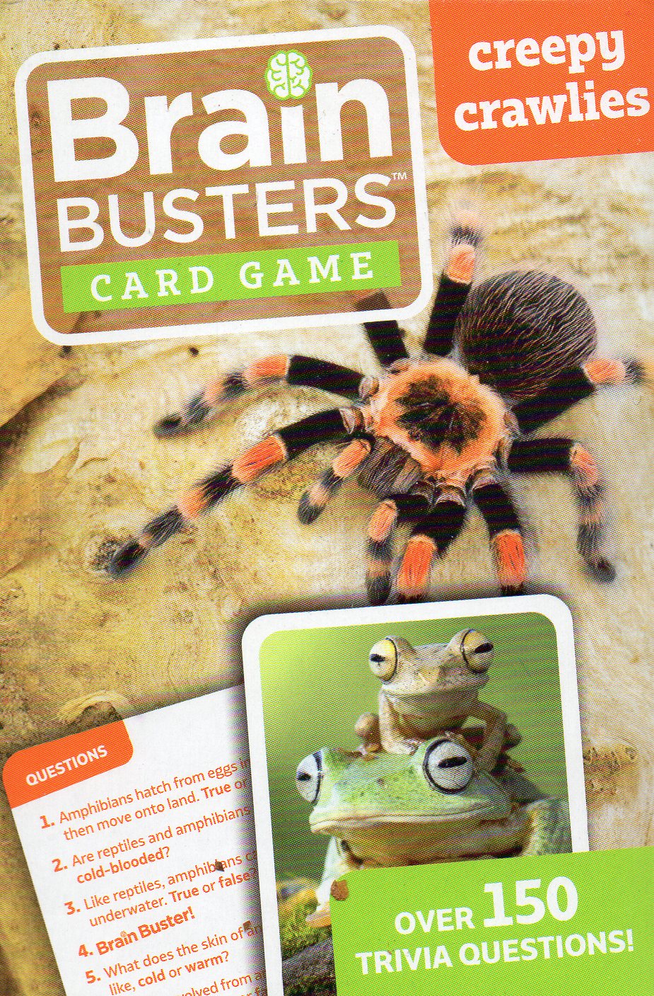 Brain Busters Card Game Creepy Crawlies With Over 150 Trivia Questions Educational Flash Cards