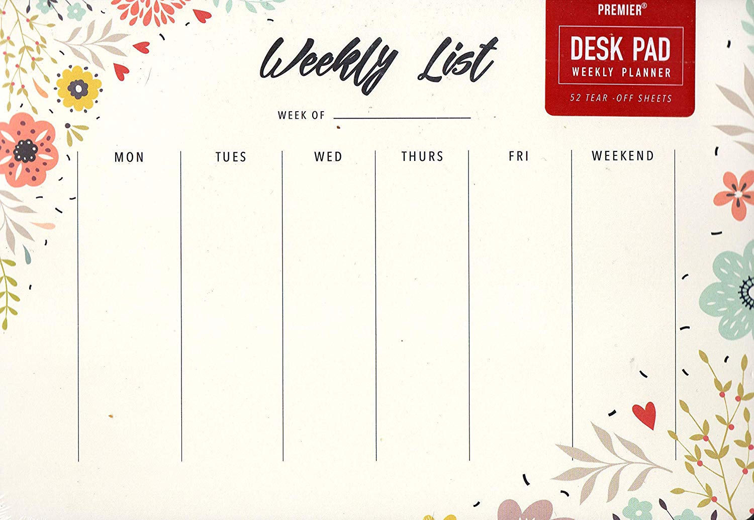 2018 Weekly Planner Ni2876 Desk Pad Weekly Planner Calendar 9 75