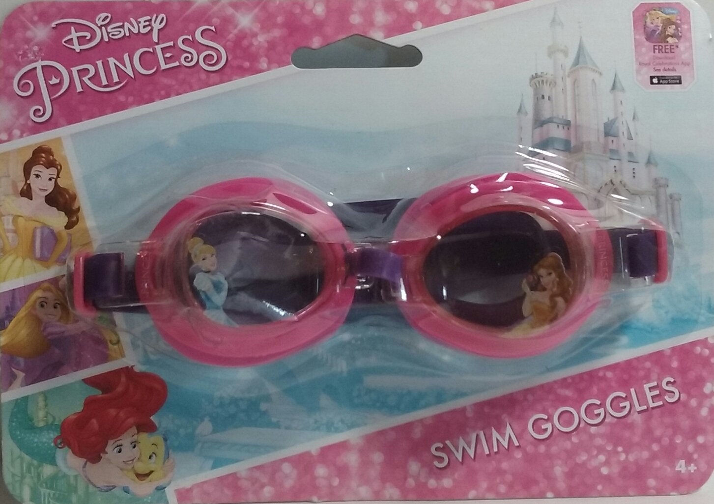 What Kids Want Disney Princess Swim Goggles with Cinderella and Belle