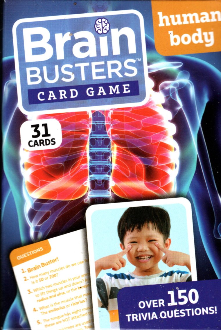 Brain Busters Card Game Human Body With Over 150 Trivia Questions Educational Flash Cards