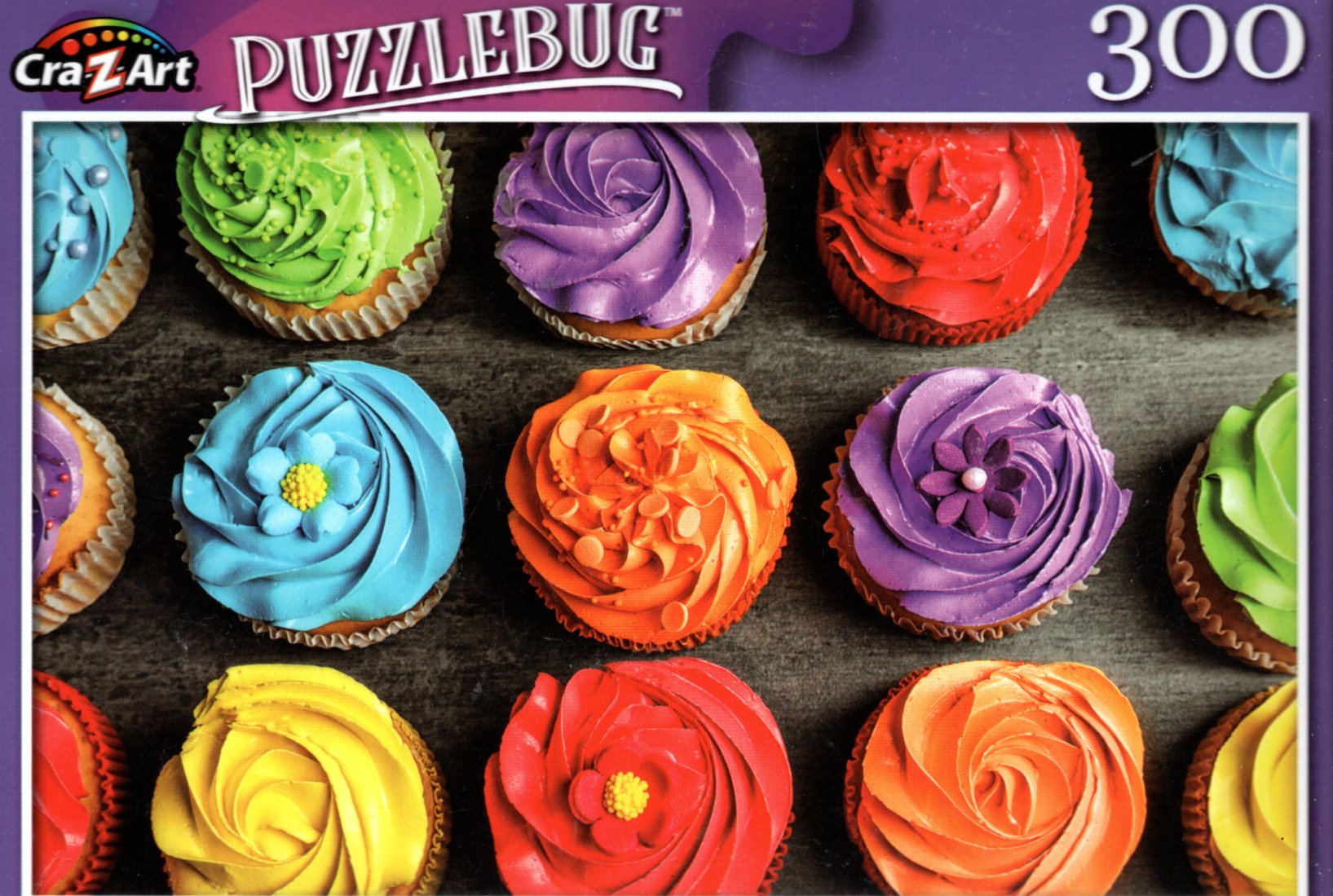 Puzzlebug Tasty Colorful Cupcakes - 300 Pieces Jigsaw Puzzle