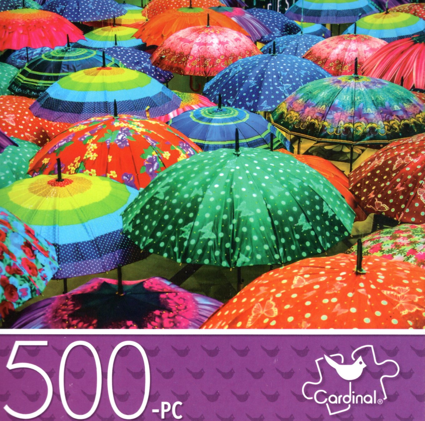 Cardinal Games Colorful Umbrellas 500 Piece Jigsaw Puzzle