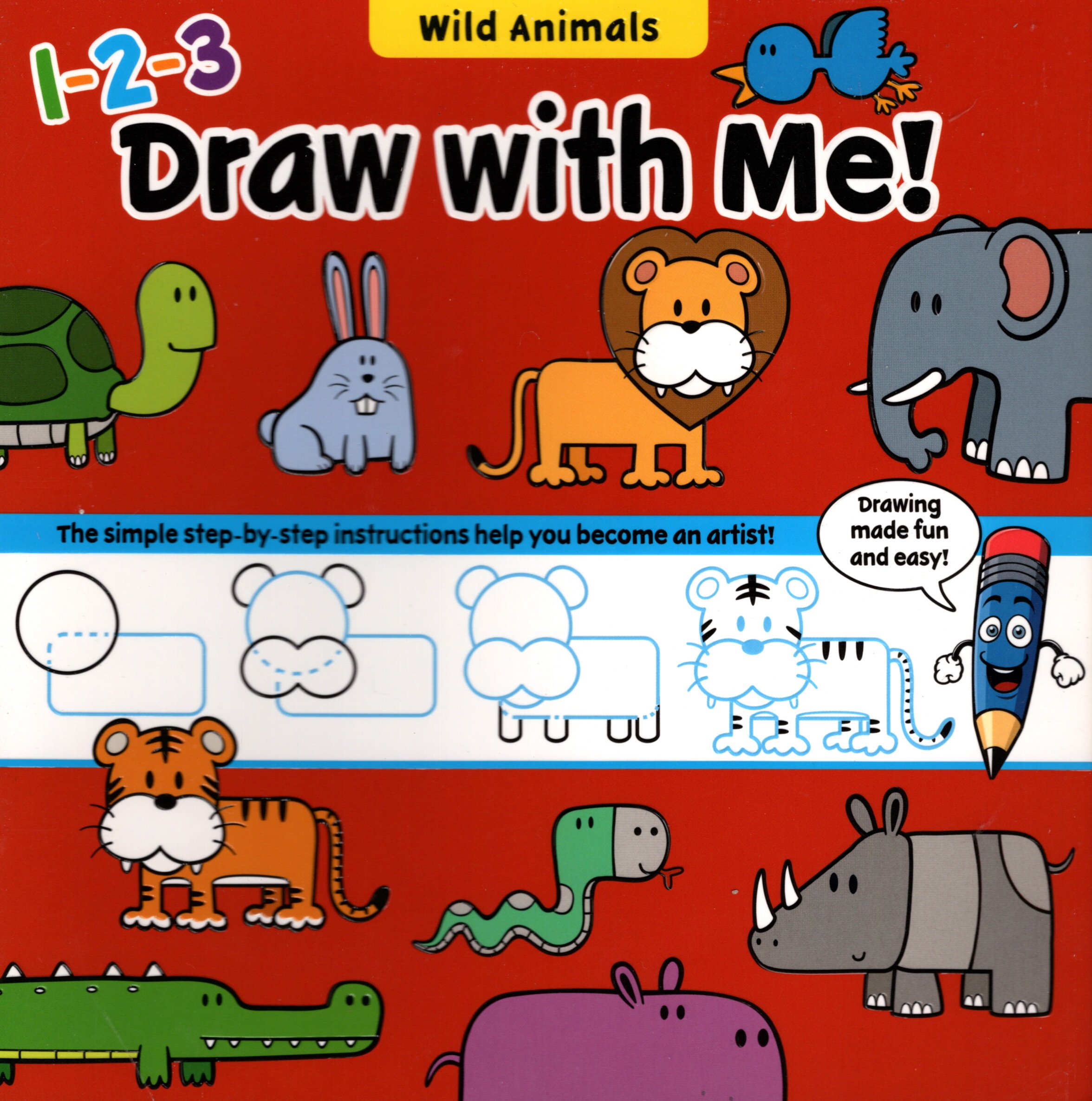 Flying Frog Wild Animals 1-2-3 Draw with Me!