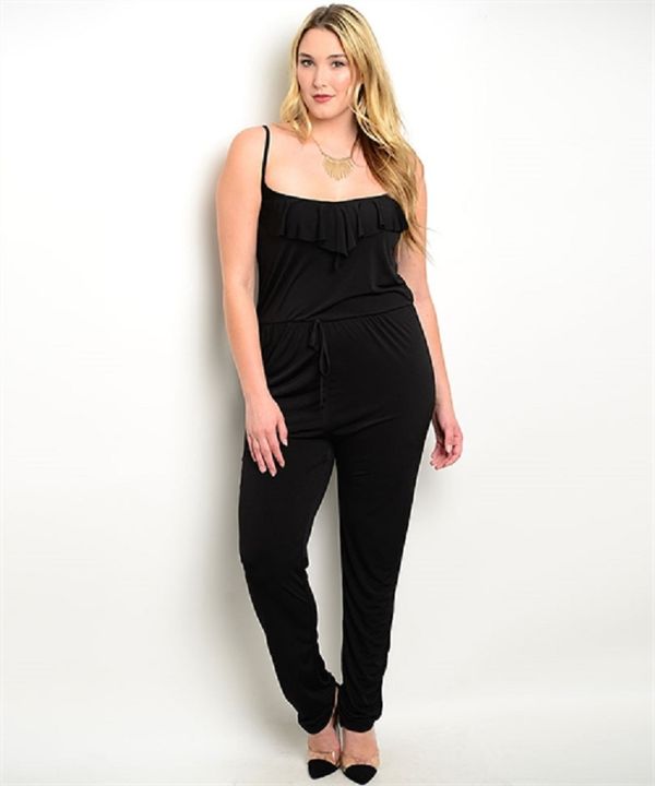 black stretch jumpsuit
