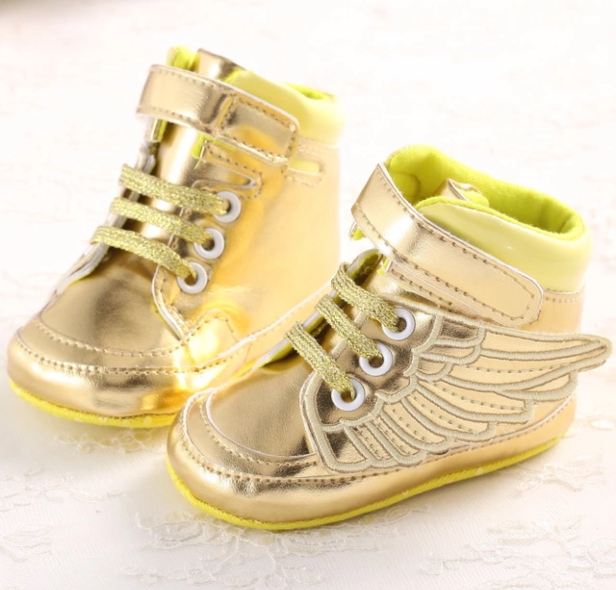 gold shoes for baby boy