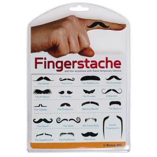 Gama Go Gama Go Fingerstache Temporary Tattoo 19 Finger Mustache Tattoos