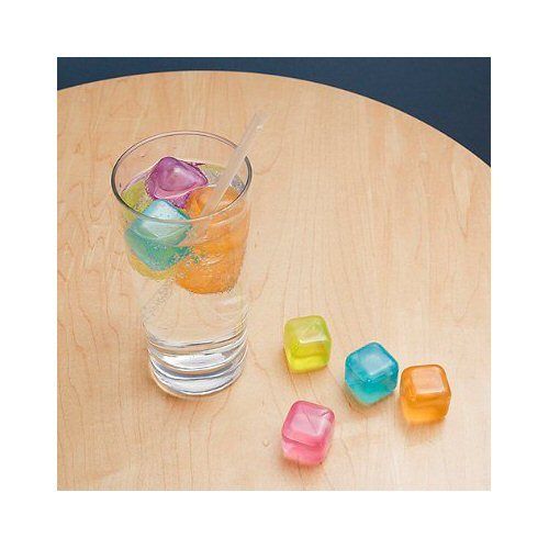 plastic colored ice cubes