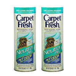 Carpet Fresh Rug & Room Deodorizer w/ Baking Soda - Neutra Air Pet Odor Remover - 2 Pack
