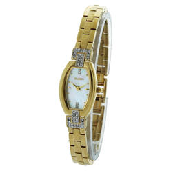 Elgin Ladies Watch #EG176 In Gold Tone With Crystal 18MM