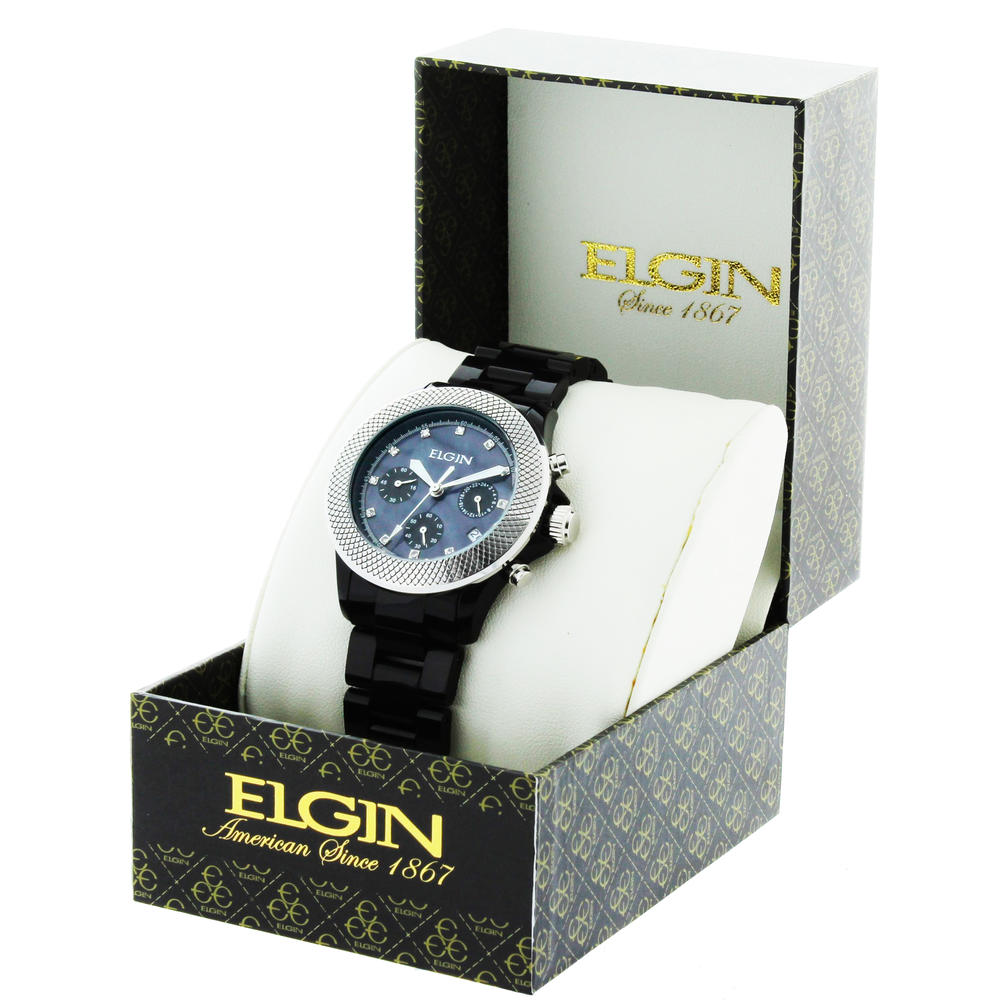 Elgin Unisex watch EG7040B Silver Metal Bezel 40MM Chronograph