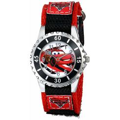 Disney Kids'  Pixar Cars Watch with Black and Red Band CRS409