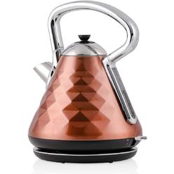 Ovente Electric Kettle 1.7 Liter Stainless Steel Cleo Collection, 1500 Watts with Fast Heating Element and Boil Dry