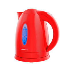 Ovente Electric Hot Water Kettle 1.7 Liter with LED Light, 1100 Watt BPA-Free Portable Tea Maker Fast Heating, Red KP72R